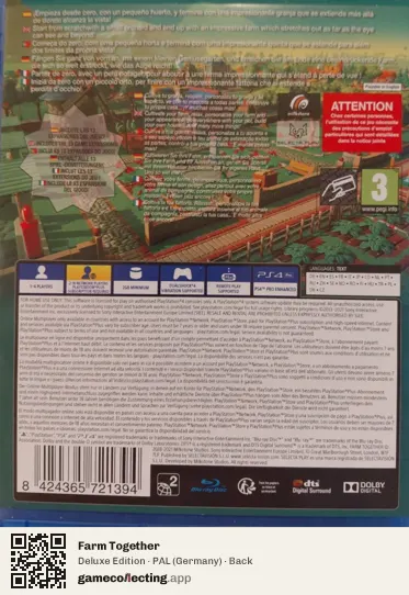 Farm Together PlayStation 4, Germany box back