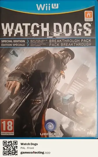 Watch Dogs Nintendo Wii U, PAL box front