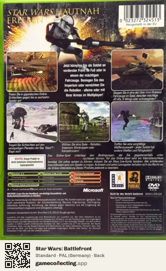 Star Wars: Battlefront Xbox, Germany box back