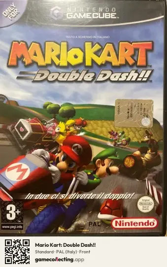 Mario Kart: Double Dash!! Nintendo GameCube, Italy box front