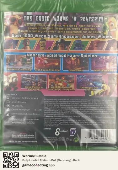 Worms Rumble Xbox Series X, Germany box back
