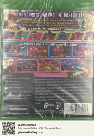 Worms Rumble Xbox Series X, Germany box back