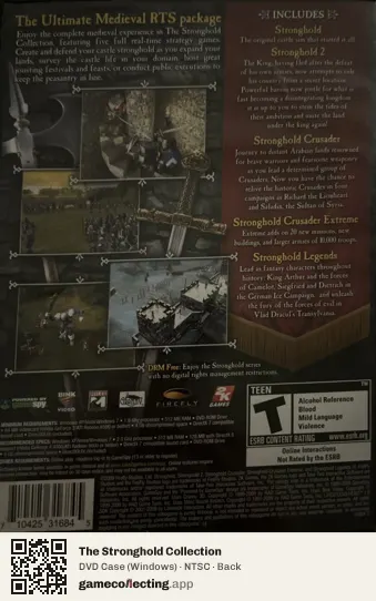 The Stronghold Collection Computer, NTSC box back