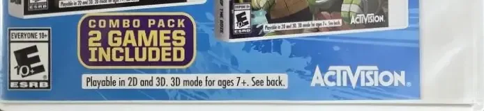 Teenage Mutant Ninja Turtles: Master Splinter's Training Pack, the ESRB box on its front