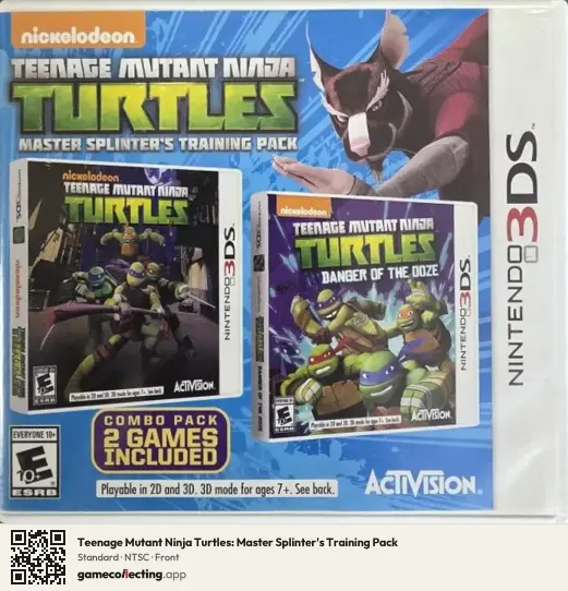 Teenage Mutant Ninja Turtles: Master Splinter's Training Pack Nintendo 3DS, NTSC box front