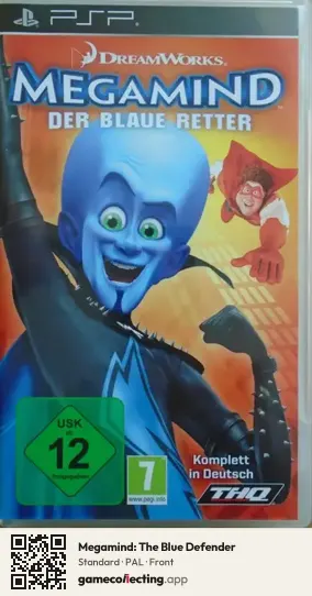 Megamind: The Blue Defender PlayStation Portable, PAL box front