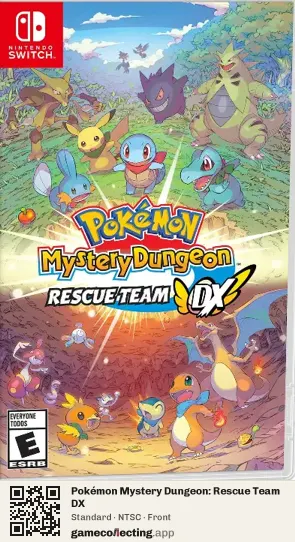 Pokémon Mystery Dungeon: Rescue Team DX Nintendo Switch, NTSC box front