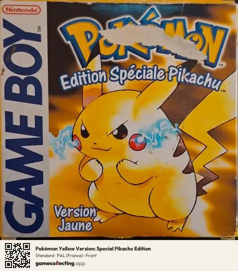 Pokémon Yellow Version: Special Pikachu Edition Game Boy, France box front