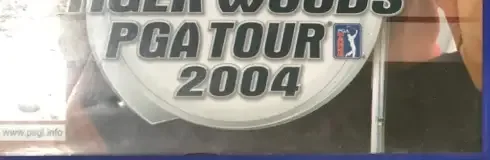 Tiger Woods PGA Tour 2004, the PEGI square on its front