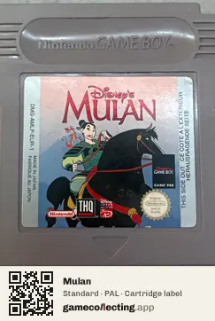 Mulan Game Boy, PAL cartridge label