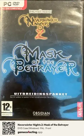 Neverwinter Nights 2: Mask of the Betrayer Computer, PAL box front