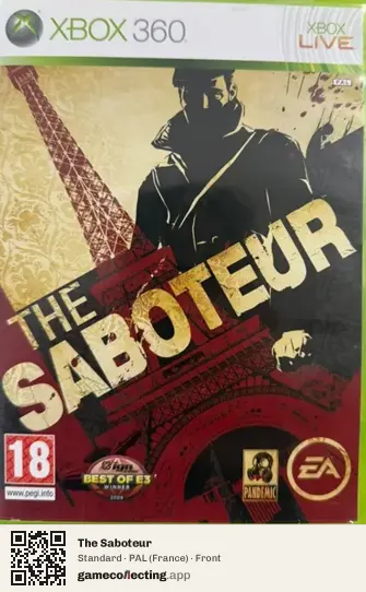 The Saboteur Xbox 360, France box front