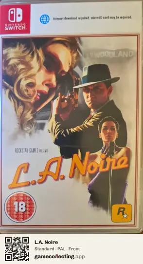 L.A. Noire Nintendo Switch, PAL box front