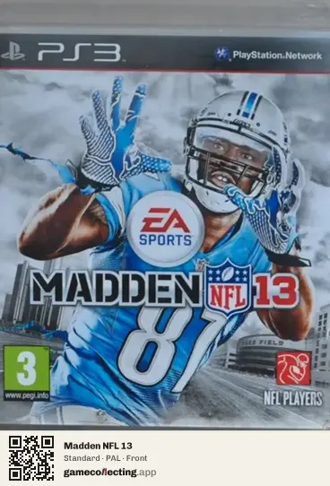 Madden NFL 13 PlayStation 3, PAL box front