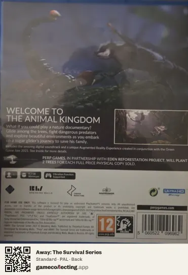 Away: The Survival Series PlayStation 5, PAL box back