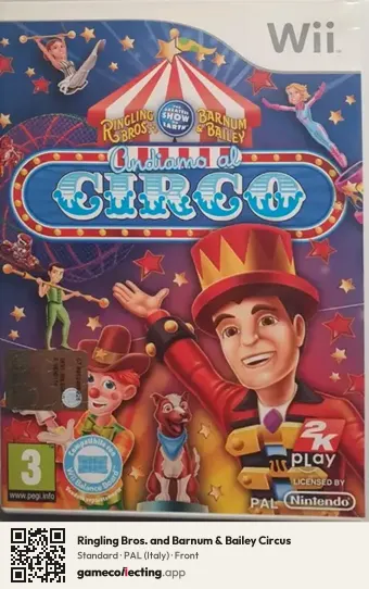 Ringling Bros. and Barnum & Bailey Circus Nintendo Wii, Italy box front