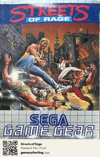 Streets of Rage Sega Game Gear, PAL box front
