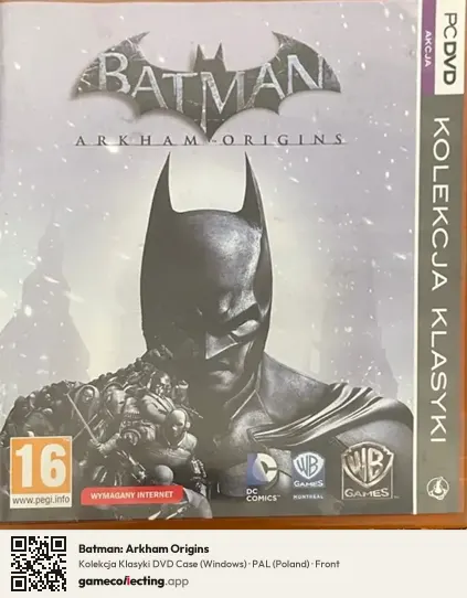 Batman: Arkham Origins Computer, Poland box front