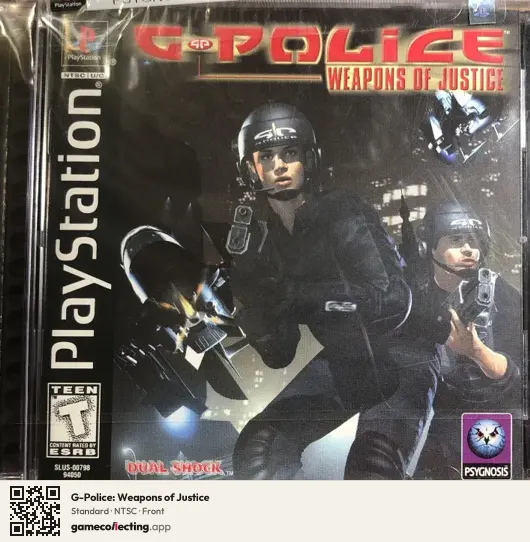 G-Police: Weapons of Justice PlayStation, NTSC box front