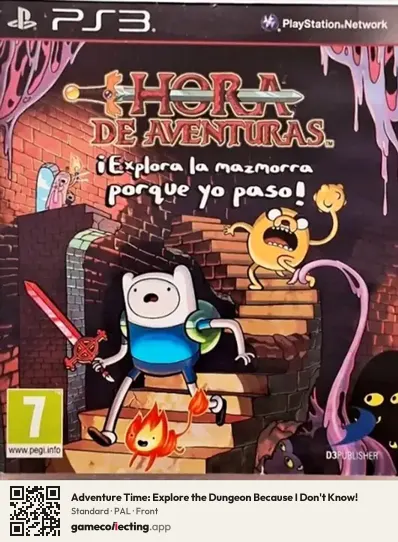 Adventure Time: Explore the Dungeon Because I Don't Know! PlayStation 3, PAL box front