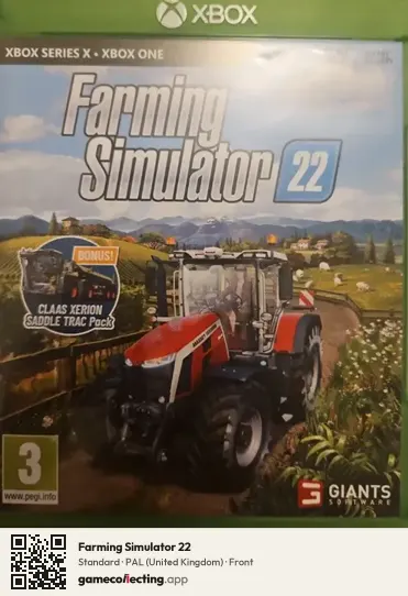 Farming Simulator 22 Xbox Series X, United Kingdom box front