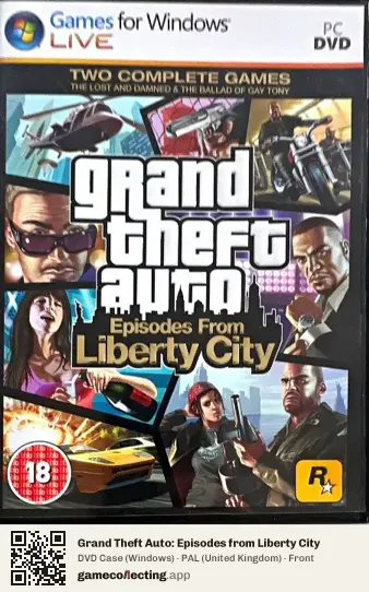 Grand Theft Auto: Episodes from Liberty City Computer, United Kingdom box front