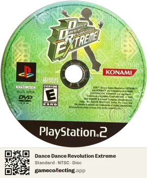 Dance Dance Revolution Extreme PlayStation 2, NTSC disc