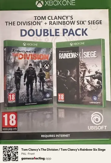 Tom Clancy's The Division / Tom Clancy's Rainbow Six Siege Xbox One, PAL box front