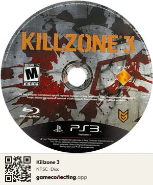 Killzone 3 PlayStation 3, NTSC disc