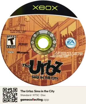 The Urbz: Sims in the City Xbox, NTSC disc