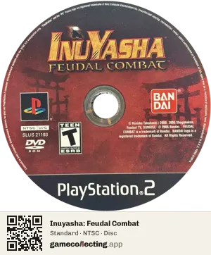 Inuyasha: Feudal Combat PlayStation 2, NTSC disc