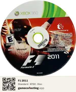 F1 2011 Xbox 360, NTSC disc