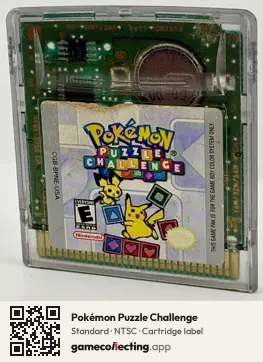 Pokémon Puzzle Challenge Game Boy Color, NTSC cartridge label