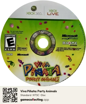Viva Piñata: Party Animals Xbox 360, NTSC disc
