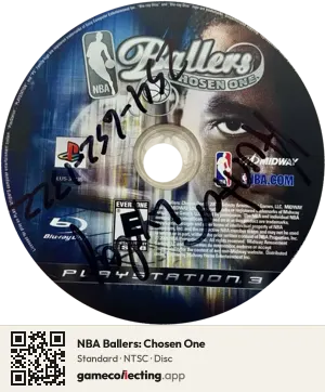 NBA Ballers: Chosen One PlayStation 3, NTSC disc