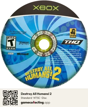 Destroy All Humans! 2 Xbox, NTSC disc