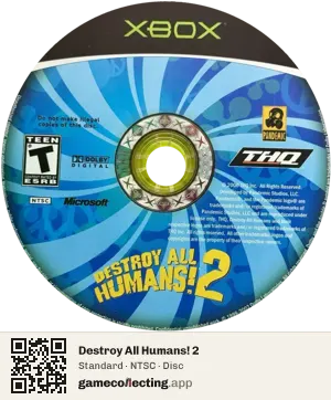 Destroy All Humans! 2 Xbox, NTSC disc