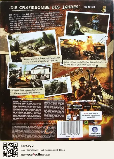 Far Cry 2 Computer, Germany box back
