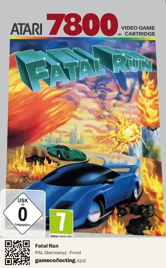 Fatal Run Atari 7800, Germany box front