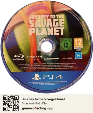 Journey to the Savage Planet PlayStation 4, PAL disc
