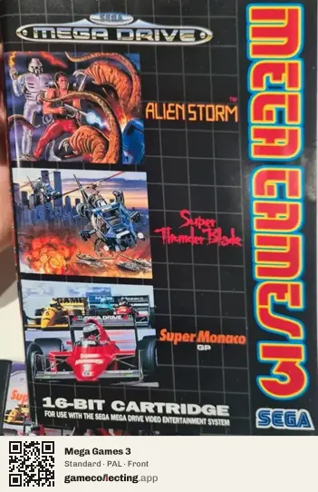 Mega Games 3 Sega Mega Drive / Genesis, PAL box front