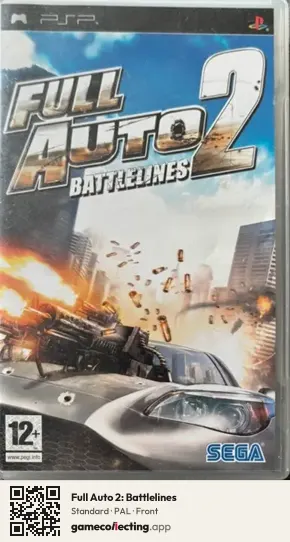 Full Auto 2: Battlelines PlayStation Portable, PAL box front