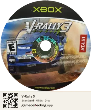 V-Rally 3 Xbox, NTSC disc