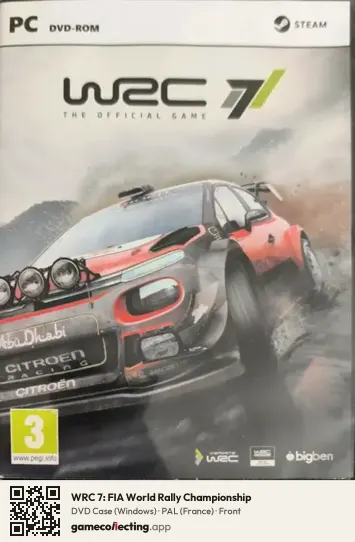 WRC 7: FIA World Rally Championship Computer, France box front