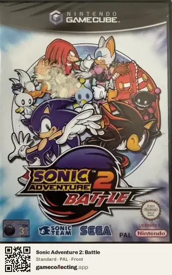 Sonic Adventure 2: Battle Nintendo GameCube, PAL box front