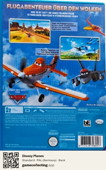 Disney Planes Nintendo Wii U, Germany box back