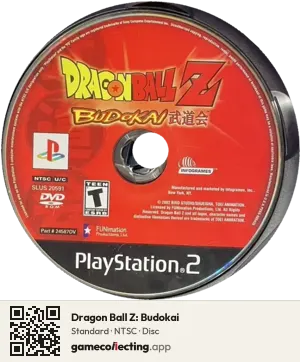Dragon Ball Z: Budokai PlayStation 2, NTSC disc