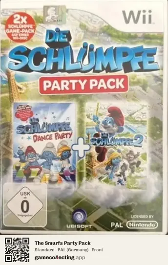The Smurfs Party Pack Nintendo Wii, Germany box front