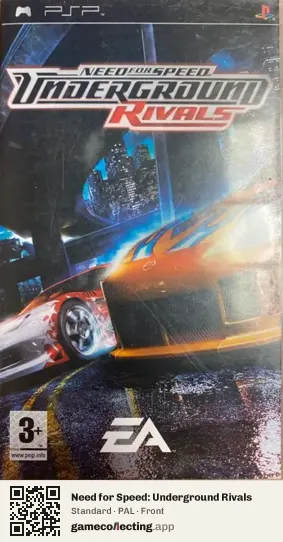 Need for Speed: Underground Rivals PlayStation Portable, PAL box front