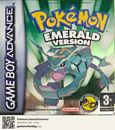 Pokémon Emerald Version Game Boy Advance, PAL box front